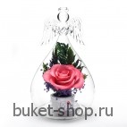 Композиция в вакууме из живых цветов. Розы. Композиция из живых цветов сохраняет свой естественный облик в течение пяти-семи лет