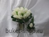 Букет невесты №58. Тюльпаны. Стильный и модный букет из белых тюльпанов