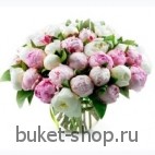 Мечта. Пионы 51 шт, Зелень. Воздушные пионы в сказочно красивом букете.