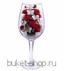 Композиция в вакууме из живых цветов. Розы, Орхидеи. Композиция из живых цветов сохраняет свой естественный облик в течение пяти-семи лет