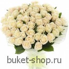  51 Роза Талея.  Роза Талея. Огромный букет из 51 кремовой  розы Талеи